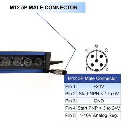 M12 5P Male connector